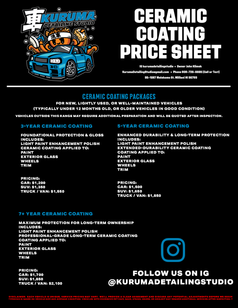 Kuruma Detailing Studio - Auto Detailing in Mililani